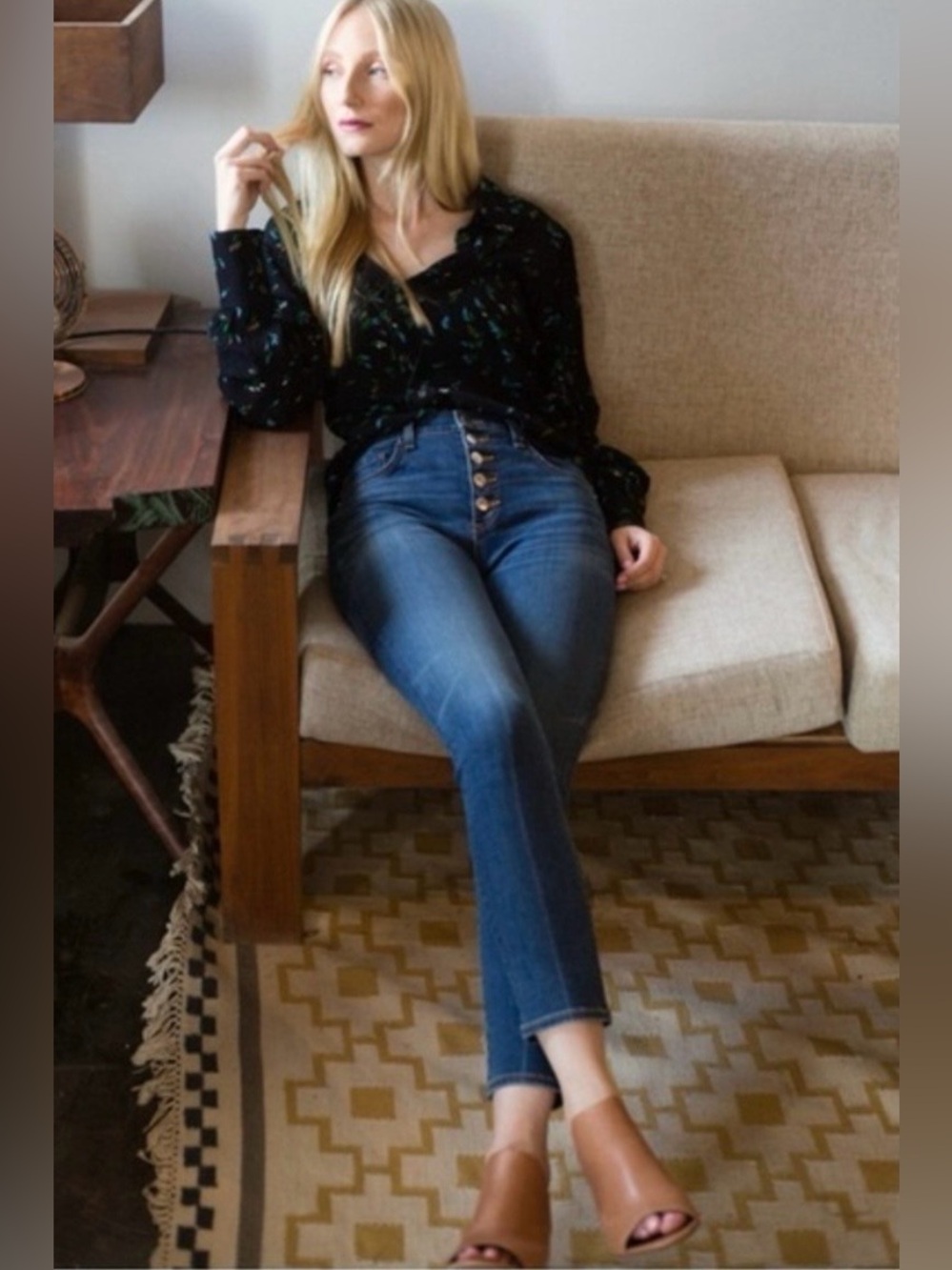 Veronica Beard designer luxury Debbie high rise skinny jean size 27 bright stone